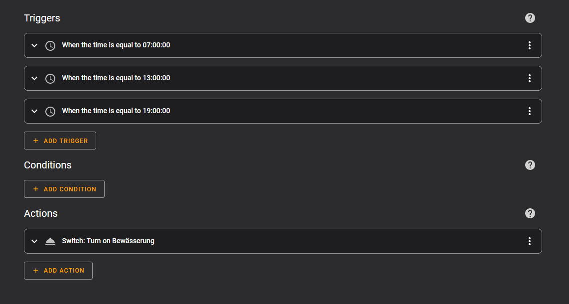 Home Assistant Automation settings