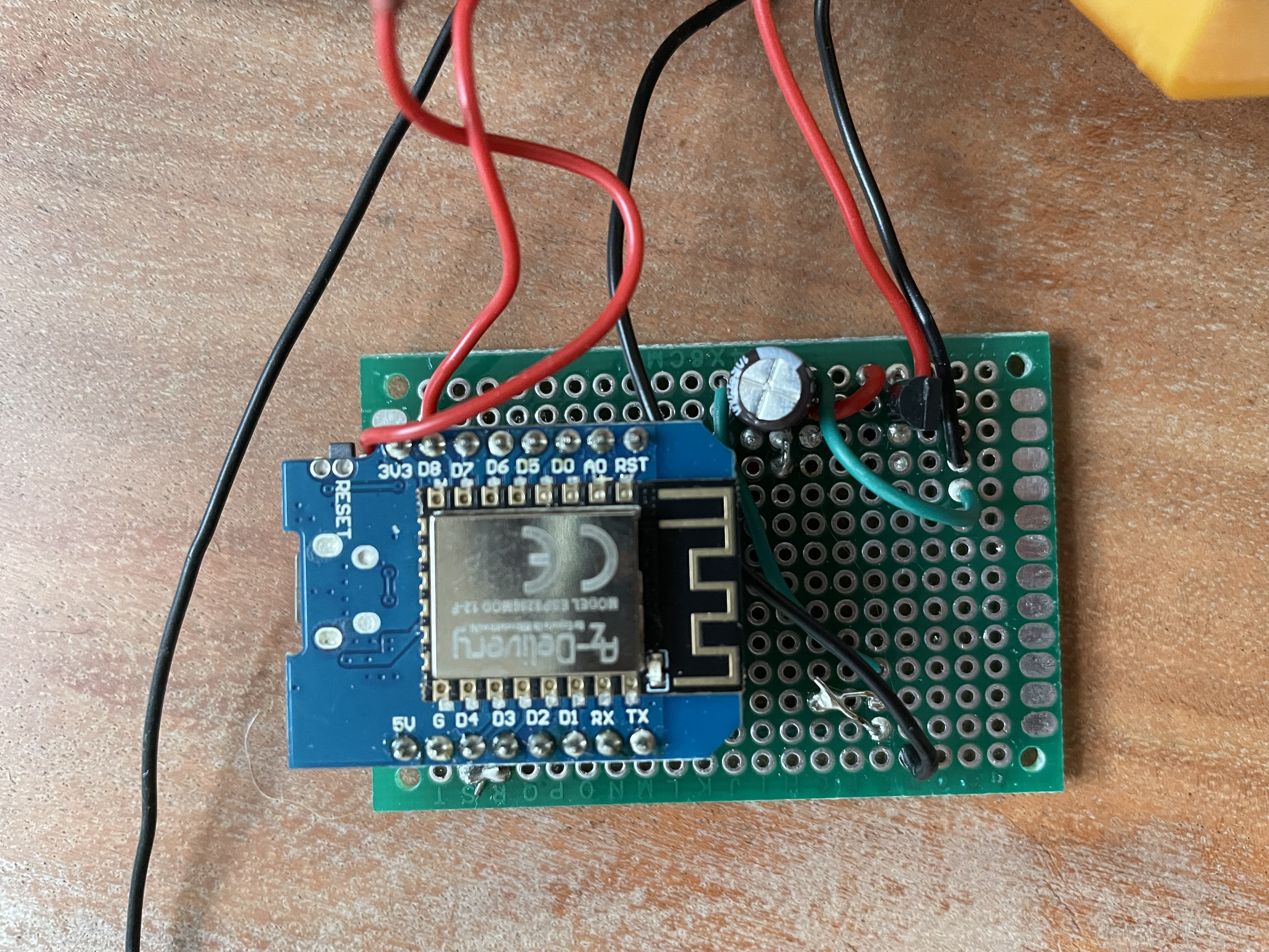 Board with components soldered on